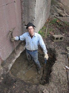 This is Zac. Digging a hole. This man loves a hole.